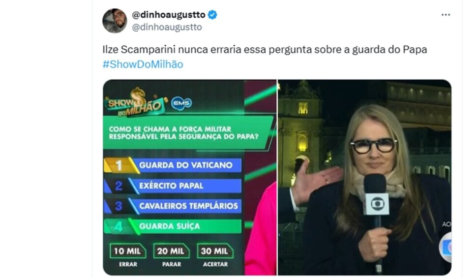Usuário do X repercute em opinião sobre pergunta do Show do Milhão (Foto: Reprodução, X)