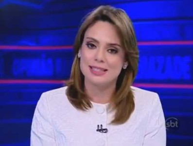 Rachel Sheherazade apresenta o "SBT Brasil" (Foto: Reprodução)