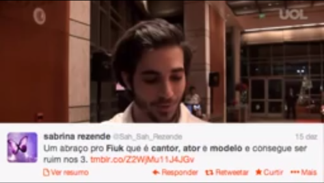 Fiuk fica desconcertado ao ler tweet