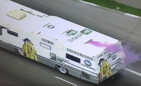 Record divulga "Breaking Bad" nas ruas da cidade com RV  parecido com o da série 