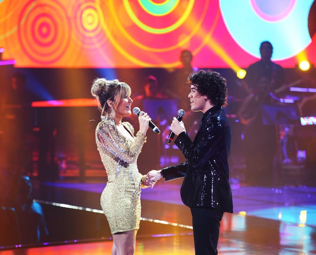 Sam Alves cantou com Claudia Leitte na final do "The Voice Brasil" (Foto: Isabella Monteiro/ TV Globo)