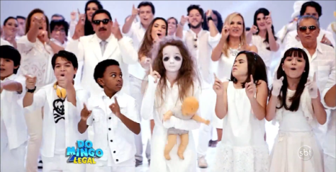 Um dos pontos altos da vinheta do SBT foi o olhar de Maísa para a menina fantasma