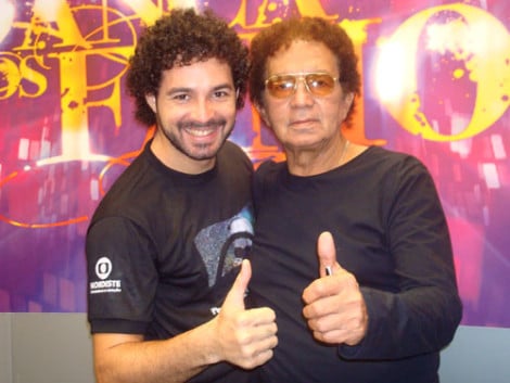 Roberto ao lado de Reginaldo Rossi quando cantor participou do "Dança dos Famosos"