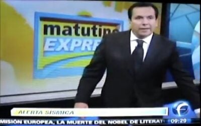 Apresentador da Televisa entra em pânico