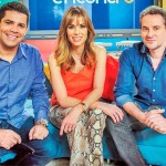 Dan Stulbach ao lado de Lair Rennó e Ana Furtado no "Encontro"