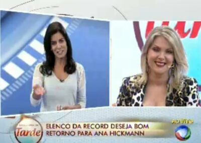 Ana Hickmann recebeu homenagens dos colegas