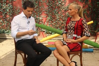 Celso Portiolli entrevistou Adriane Galisteu