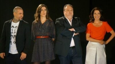 Ana Paula Padrão e os jurados do programa