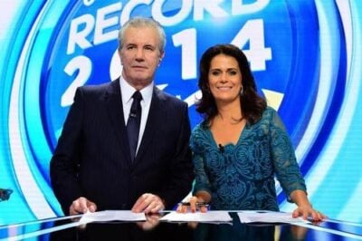 Celso Freitas e Adriana Araújo foram os mediadores do debate da Record