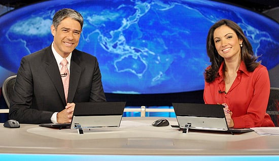 "Jornal Nacional" com Poeta e Bonner no passado na Globo