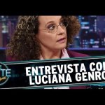 Luciana Genro foi a convidada do "The Noite"