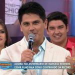 César Filho entrou no palco do "Domingo Show" (Foto: Reprodução)