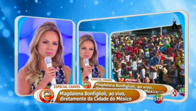 Em gafe, Eliana acaba vendo ela mesma na Televisa