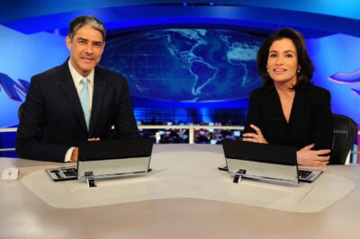 William Bonner e Renata Vasconcellos comandam o 