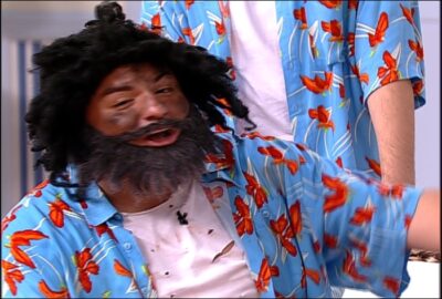 Carlinhos caracterizado de Mendigo (Foto: Reprodução)
