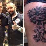 Após perder peso, Leandro Hassum faz tatuagem na perna