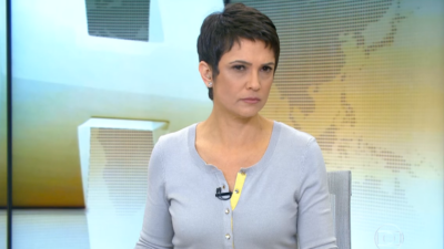 A jornalista voltou sem marcas no rosto (Foto: Reprodução)