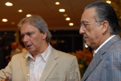 Reginaldo Leme ao lado de Galvão Bueno (Foto: Divulgação)