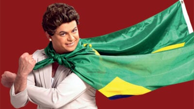 O humorista imita Dilma Rousseff (Foto: Divulgação)