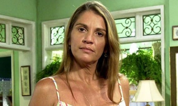 Tassia Camargo em bastidor de novela