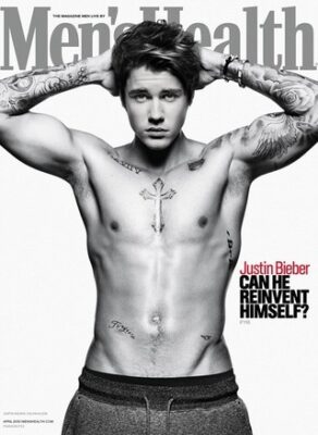 Justin Bieber capa da revista “Men’s Health” (Foto: Reprodução)