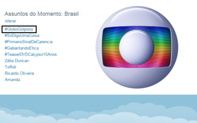 #GloboGolpista em primeiro lugar no Twitter (Foto: Montagem/ Dannylo Junior - TV Foco)