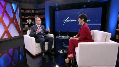 Mariana Godoy entrevistou Eduardo Cunha (Foto: Reprodução/RedeTV!)