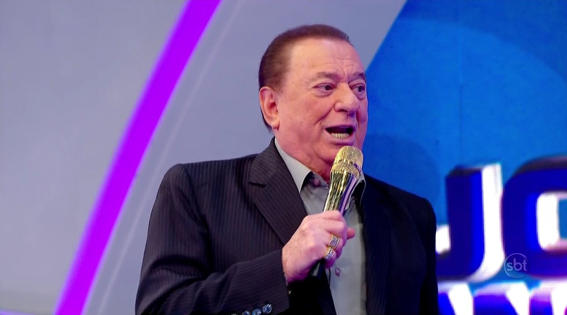 O apresentador Raul Gil em seu programa no SBT (Foto: Reprodução/SBT)