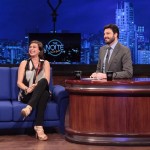 Maria Paula no "The Noite" (Foto: Leonardo Nones/SBT)