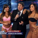 Datena com as panicats do "Pânico na Band" (Foto: Rerodução / BAnd)