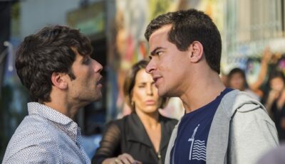 Diogo (Thiago Martins) enfrenta Murilo (Bruno Gagliasso)
(Foto: Globo/João Miguel Júnior)