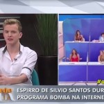 Aaron Racanicchi representando o TV FOCO no "A Tarde é Sua" da RedeTV! (Foto reprodução)