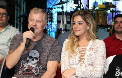 Miguel Falabella no lançamento de 