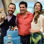 Celso, Edu Guedes e Mariana Leão na RedeTV! (Foto: Divulgação/AgNews)