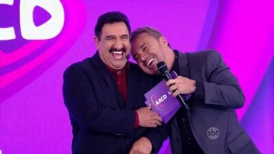 Ratinho e Gugu no Teleton (Foto: Reprodução)