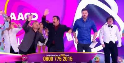 Apresentadores dançam no Teleton 2015 (Foto: Reprodução).