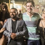 Rosicler (Paula Cohen), Natasha (Carol Oliveira), Pablo, Lindomar (Gil Coelho) e Neide (Juliana Lohman)
(Foto: Globo/Renato Rocha Miranda)