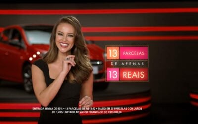 Atriz em propaganda. (Foto: Divulgação)