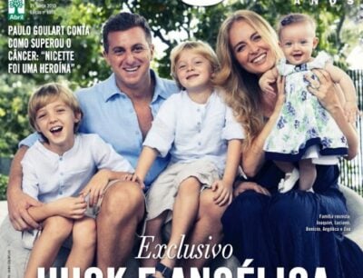 Luciano Huck e a família feliz (Foto: Reprodução)