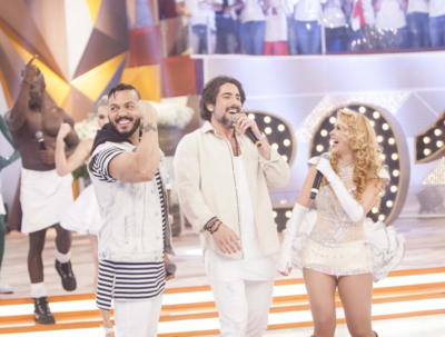 Joelma marcou presença na Record (Crédito: Edu Moraes/Rede Record)