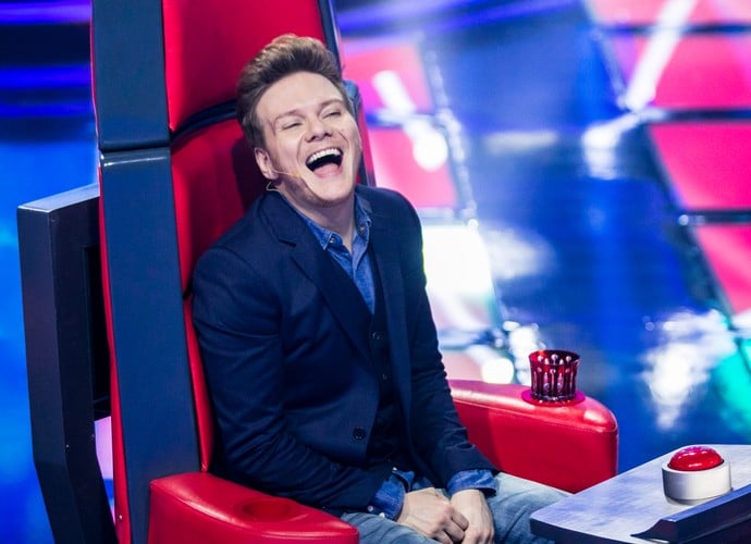 Michel Teló no "The Voice". (Foto: Isabella Pinheiro/Gshow)