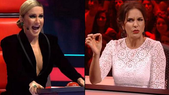 Ivete e Claudia Leitte no The Voice (Foto: Divulgação)