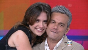 Monica Iozzi ao lado de Otaviano Costa em seu último "Vídeo Show" (Foto: Reprodução/Globo)