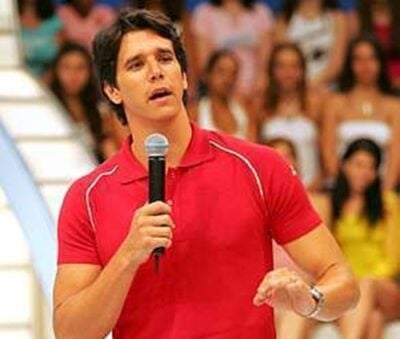 Márcio Garcia em antigo programa da Record (Foto: Divulgação)