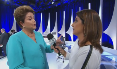Dilma Rousseff no SBT (Foto: Reprodução)