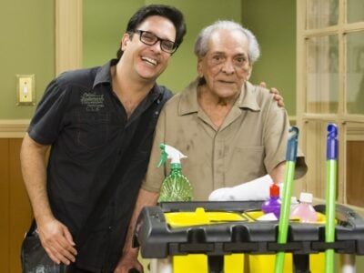 Lúcio Mauro ao lado do filho (Foto: Divulgação)