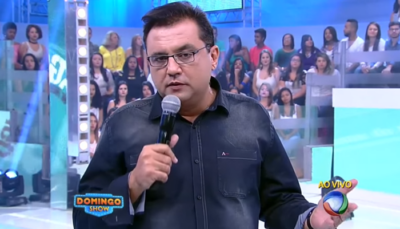 Geraldo Luís no programa do último dia 17, onde criticou a Record
(Foto: Reprodução/Record)