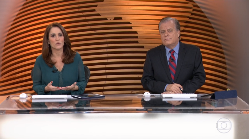 Ana Luíza Guimarães e Chico Pinheiro no "Bom Dia Brasil" de ontem (28) (Foto: Reprodução/Globo)