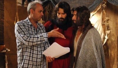 O diretor Alexandre Avancini e atores de 