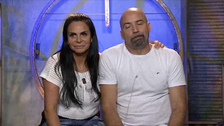 Gretchen e Carlos no "Power Couple" (Foto: Divulgação/Record)